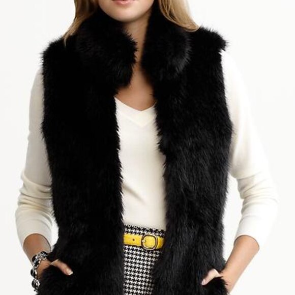 NEW Banana Republic Black Textured Vest - Picture 1 of 4